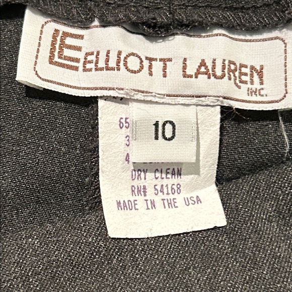 Elliott Lauren Charcoal Gray Straight Dress Pants - Picture 2 of 10